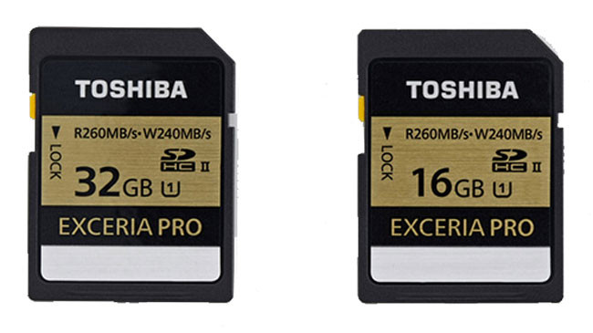 Toshiba tiene dos nuevas memorias SD con velocidad de 260 MB de lectura
