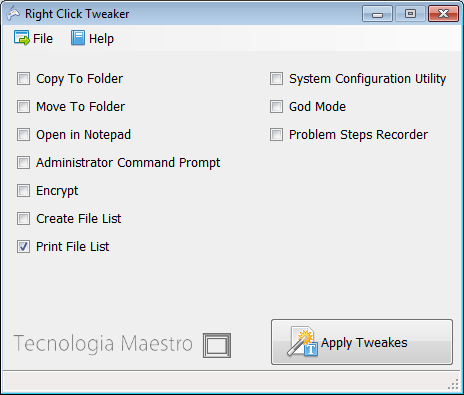 Right Click Tweaker para añadir nuevas funciones al menu contextual