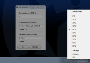 Bajar el brillo a la computadora desde el escritorio con DimScreen