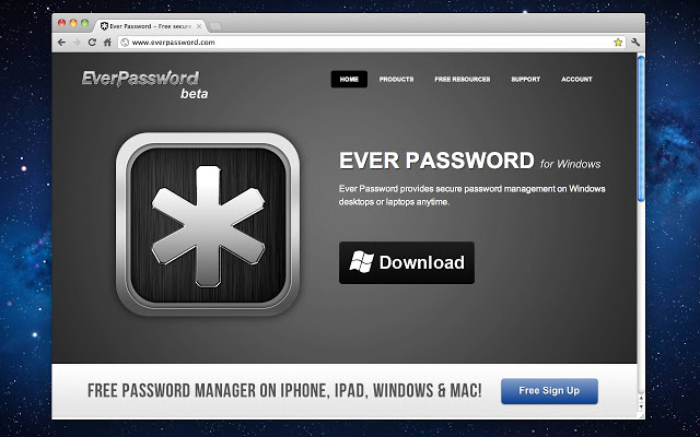 Ever Password gestor de contraseñas con un diseño atractivo