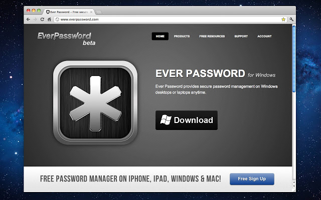 Ever Password gestor de contraseñas con un diseño atractivo