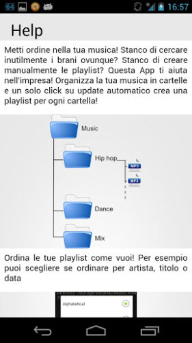 Crear Playlist o lista de reproducción desde carpetas con Playlist Organizer, Android