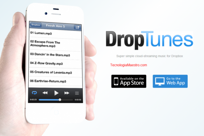 Reproducir la música que tengo en Dropbox con Droptunes
