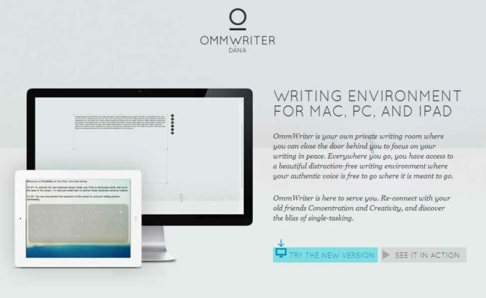 Editor de texto simple y minimalista, perfecto para escribir solamente, Ommwriter