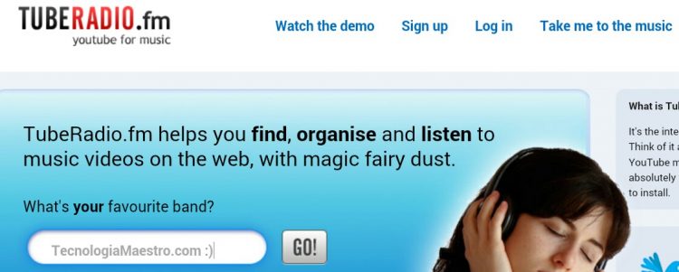Reproducir música de Youtube en un reproductor web, TubeRadio.fm