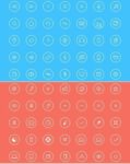 Colección de iconos gratis en PSD circulares, Thin Rounded Icons