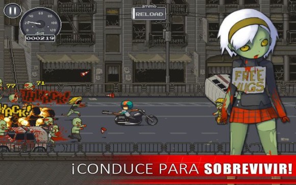 Juego divertido de zombies y motos combinado, Dead Ahead en Android