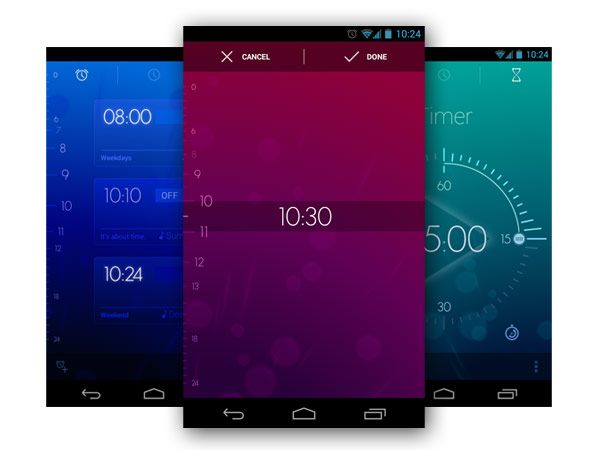 Aplicación de alarma para Android con diseño elegante, es Timely