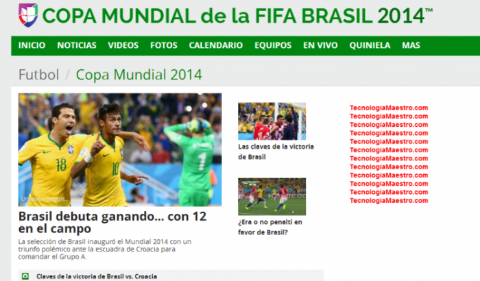 Mejor página para ver noticias y vídeos del Mundial Brasil 2014 Estados Unidos