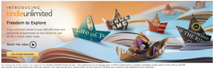 Amazon quiere ofrecer libros o ebooks con una cuota mensual de $9.99