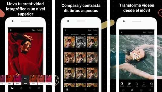 VSCO app para android para editar fotografía