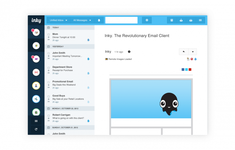Como leer el correo electrónico desde el escritorio, con Inky Como leer el correo electrónico desde el escritorio, con Inky