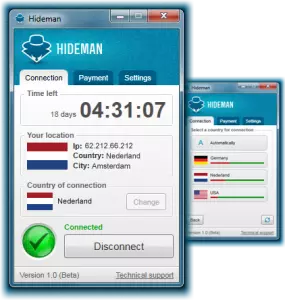 Ocultar la direccion IP de mi computadora, con Hideman Hideman en windows-tecnologia-maestro