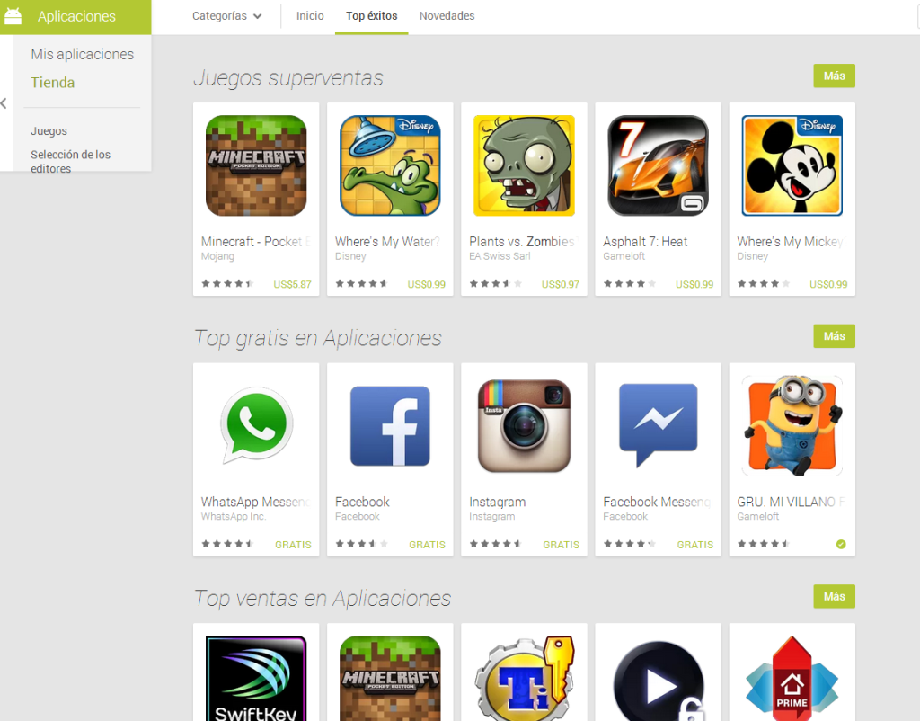 Google Play tiene nuevo diseño, ¿es bueno o es malo? google play frontal 2 tecnologiamaestro