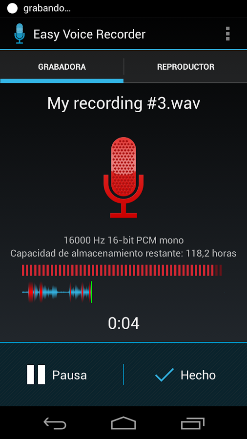 La mejor grabadora para Android y con calidad, es Grabadora Easy Voice Recorder La mejor grabadora para Android y con calidad, es Grabadora Easy Voice Recorder