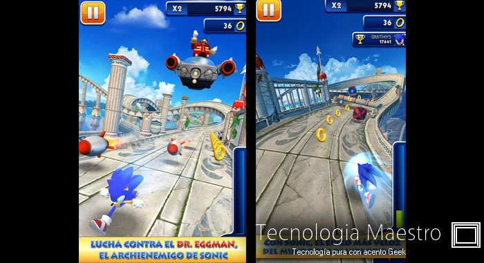 40 mejores juegos para Samsung Galaxy S4, y te gustarán! 22-sonic-dash-android-tecnologiamaestro.min