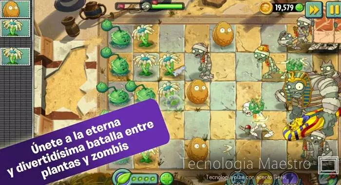 Los mejores juegos y aplicaciones Android para Alcatel One Touch Idol, Ultra, X y POP 23-plants-vs-zombies-02-android-tecnologiamaestro.min