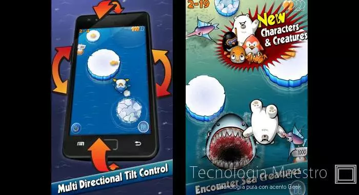 40 mejores juegos para Samsung Galaxy S4, y te gustarán! 31-air-penguin-android-tecnologiamaestro.min
