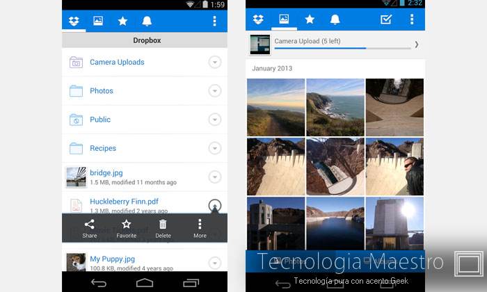 Los mejores juegos y aplicaciones Android para Alcatel One Touch Idol, Ultra, X y POP 5-dropbox-android-aplicacion-tecnologiamaestro.min