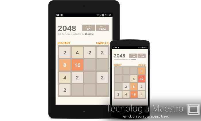 Los mejores juegos y aplicaciones Android para Alcatel One Touch Idol, Ultra, X y POP 8-2048-puzzle-android-tecnologiamaestro.min