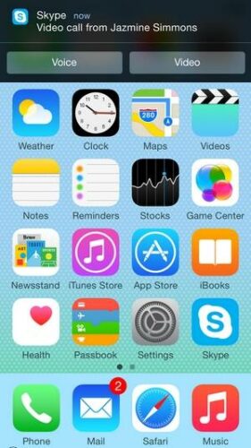 Skype para iPhone añade soporte para notificaciones interactivas, en iOS 8 Skype para iPhone añade soporte para notificaciones interactivas, en iOS 8