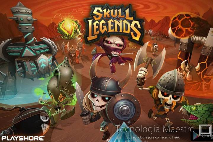 Los 22 mejores juegos Android Septiembre 2014 20-Skull-Legends-juego-tecnologiamaestro-min