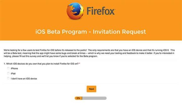 Firefox para iPhone muy pronto disponible, se habre la beta Firefox para iPhone muy pronto disponible, se habre la beta