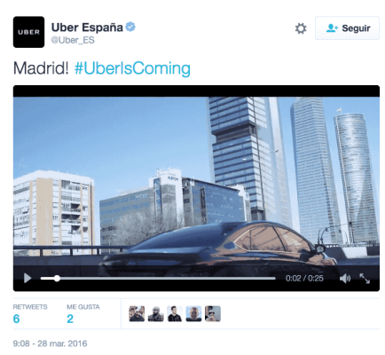 Uber volverá a estar disponible en España #UberIsComing Uber volverá a estar disponible en España #UberIsComing